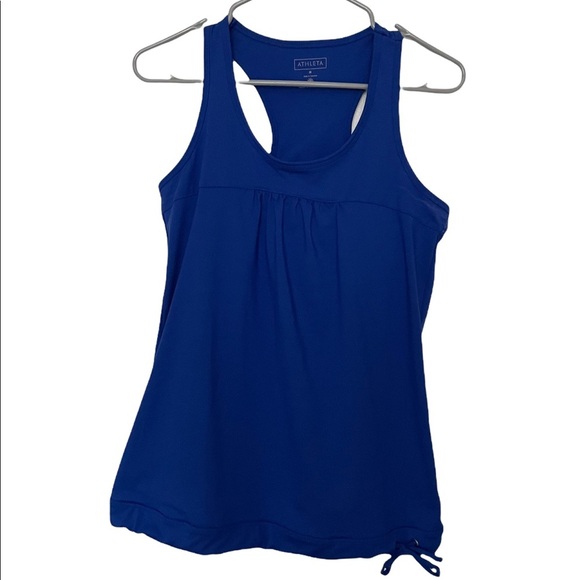 Athleta Womens tinker top racer back tie waist size medium tank top. Exercise - Picture 3 of 9